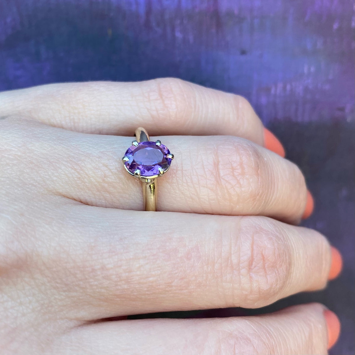 Lovely Lavender Amethyst Solitaire Ring