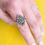 Pretty Little Marcasite & Sterling Deco Ring