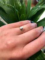 Vintage Rose Gold Opal Marquis Solitaire
