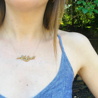 The Horseshoe and Branch Gold Necklace