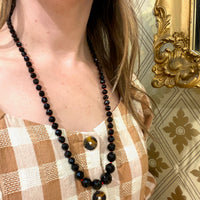 Black Cherry Faceted Bakelite Beads