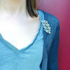 Iridescent Blue Jomaz 1950s Brooch