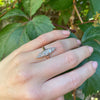 Majestic Gold Navette Ring Covered in Old Diamonds