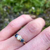 Dazzling Fancy Yellow Diamond & Sapphire Ring
