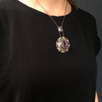 Circa 1910 Sterling and Amethyst Arts and Crafts Necklace