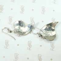 Sweet Heart Silver Shadow Box Earrings
