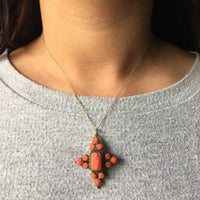 Georgian Carved Organic Pendant Brooch with Locket