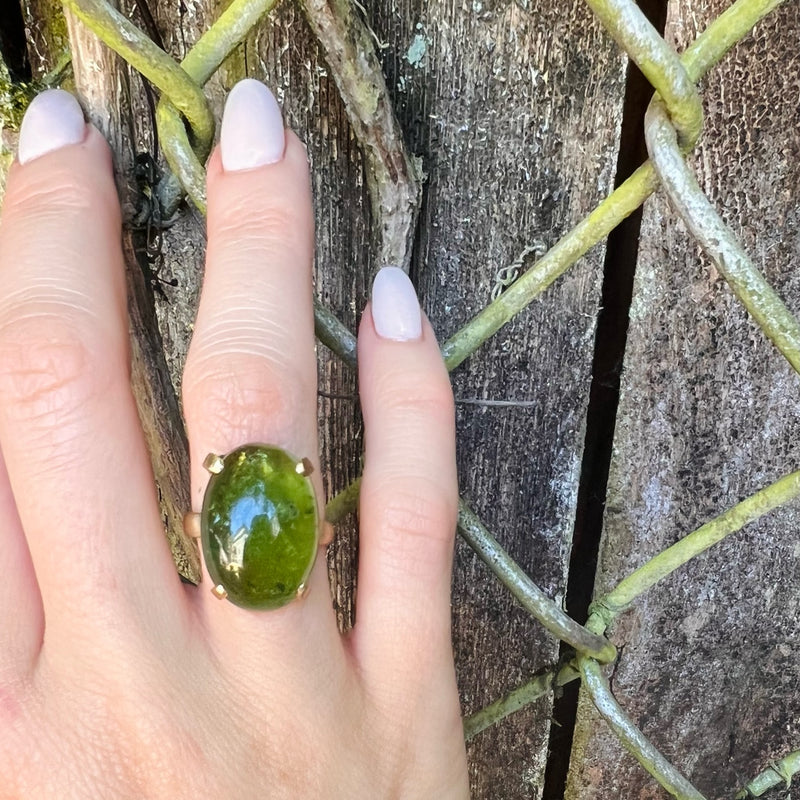 Delectable Bold Green Tourmaline Ring by 720