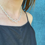 Faceted Sphere Crystal Bead Necklace