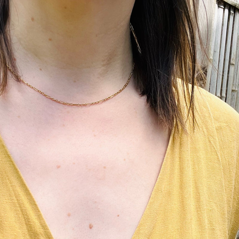 Antique 14k Yellow Gold Paperclip Chain