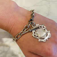 Open Work Acanthus Leaves Sterling Silver Fob