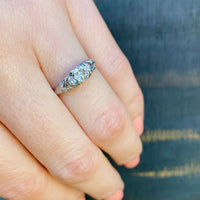 Deco Platinum & Diamond Tulip Engagement Ring