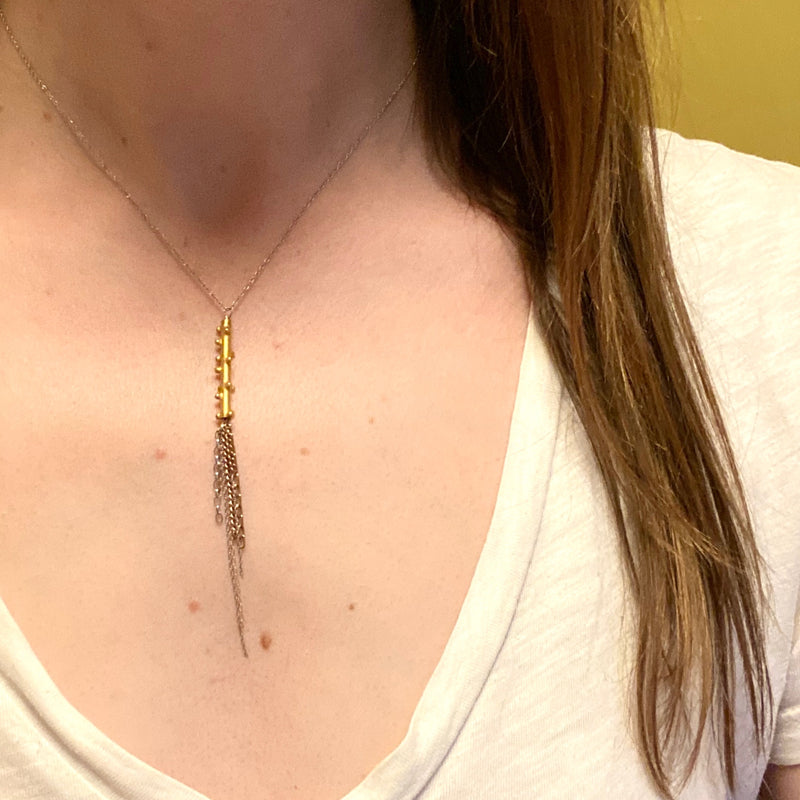 Golden Twig Necklace by brunet