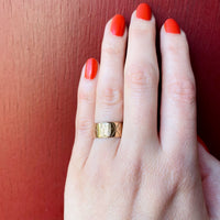 Rosy 9ct Gold Engraved Victorian Cigar Band
