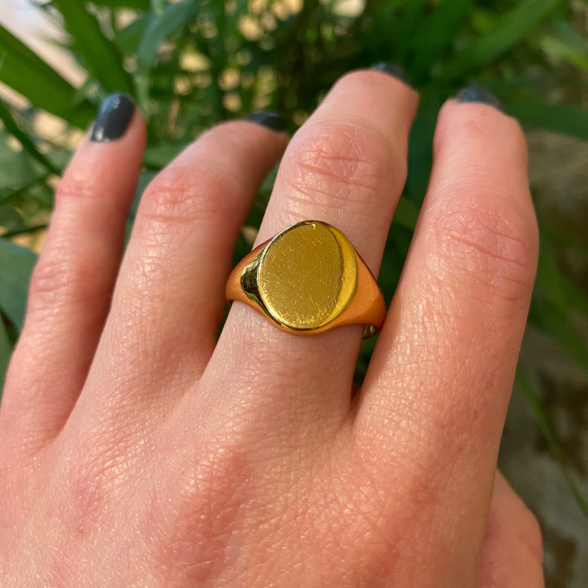 Decadent High Carat Gold Signet Ring