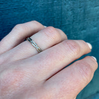 Crisp Art Deco White Gold Braided Band