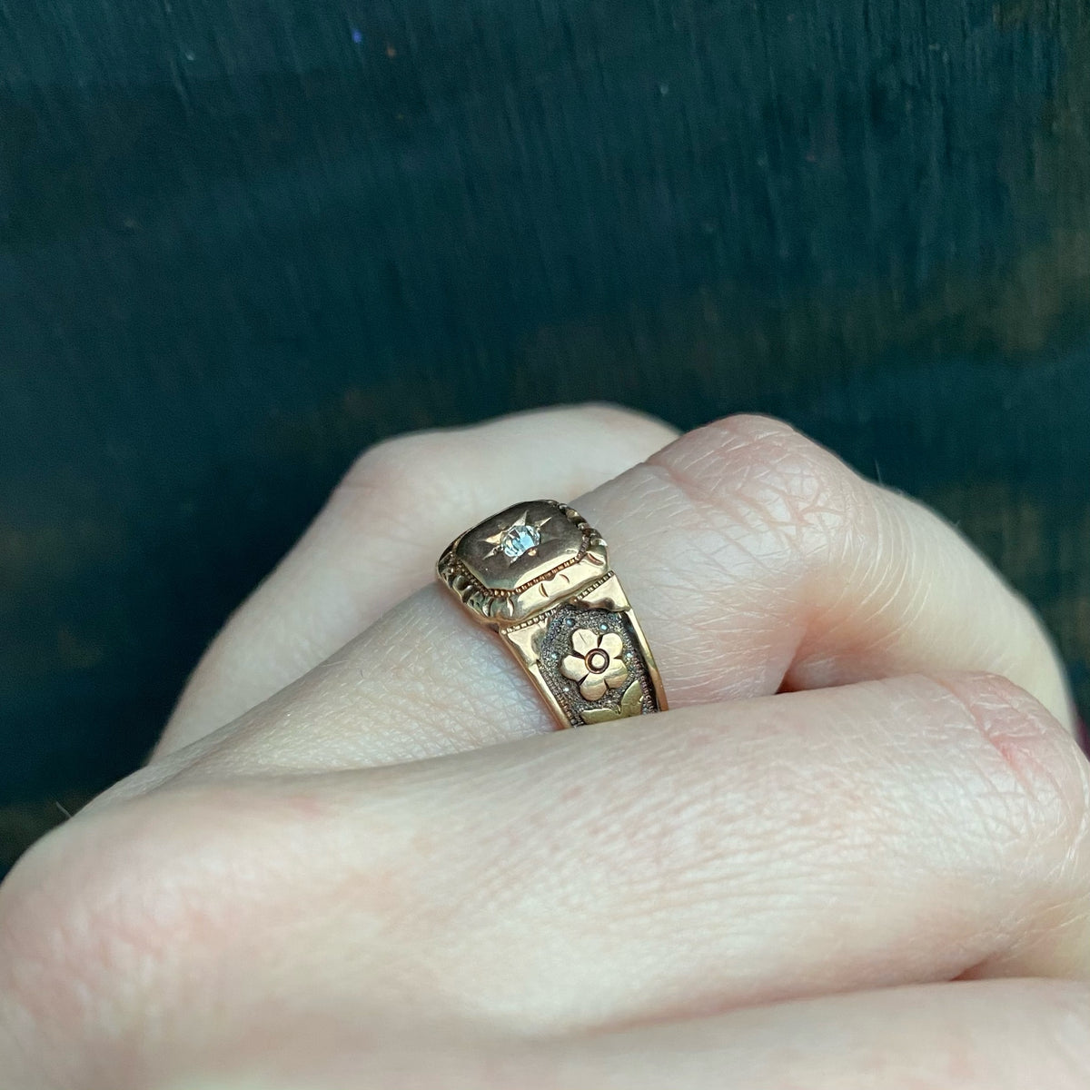 Flowers and Star OMC Diamond Ring