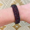Mouthwatering Wide Bohemian Garnet Bangle