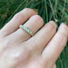 Antique Platinum & Gold Five-Stone Diamond Band