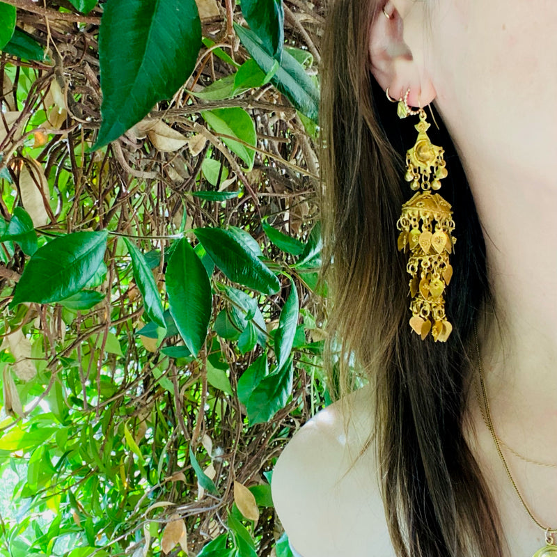 Absolutely Fabulous Golden Shoulder Duster Earrings