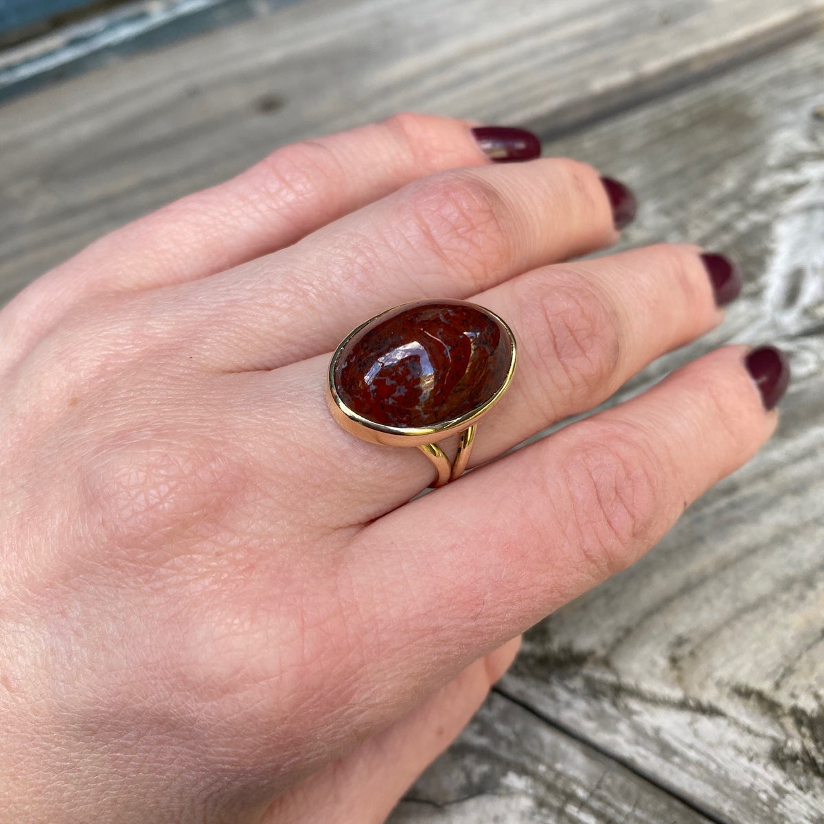 The Bezel Set Beauty A Specimen Petrified Dinosaur Bone Ring