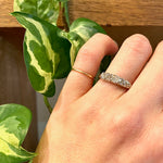 Chunky Diamond Wedding Band in Platinum & Gold
