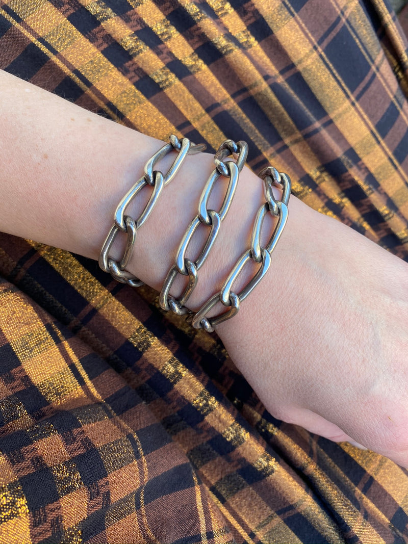 Vintage Italian Lorenzo Curb Chain Necklace
