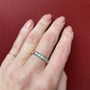 Old Mine Diamond Wedding Band in Platinum & Glossy Gold