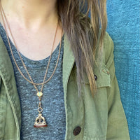 Lovely Long Turquoise and Pearl Slide Chain