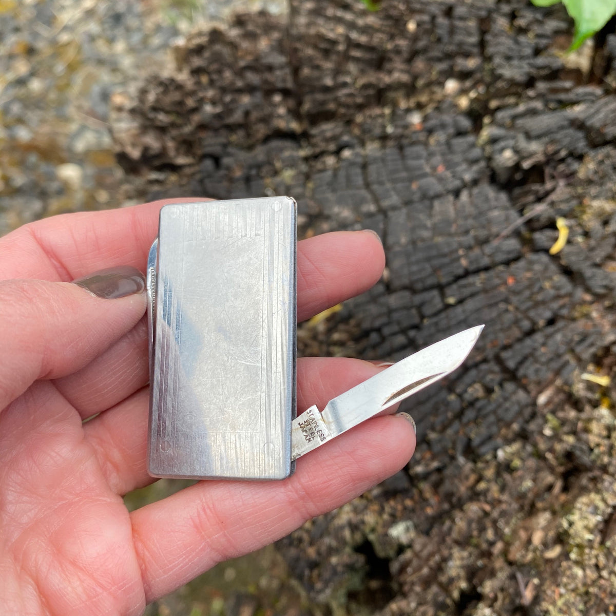 Vintage Money Clip with Pocket Knife