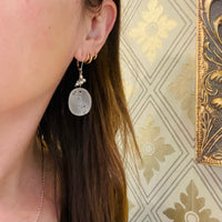 Carved Quartz Flower Earrings by brunet