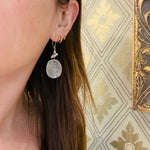 Carved Quartz Flower Earrings by brunet