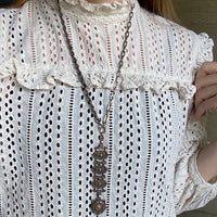 Hungarian Gothic Revival Watch Pull & Locket Fob