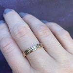 Cuneiform-Like Sculpted Gold Wedding Band