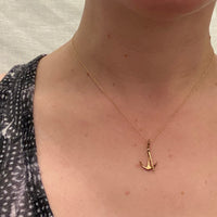 Lovely Gold Anchor Charm Necklace