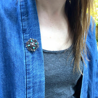 Colorful Gemstone Austro-Hungarian Brooch