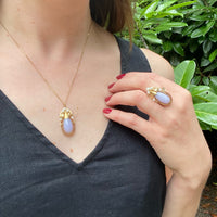 Ming's of Honolulu Lavender Jade Ring