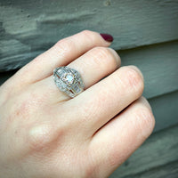 1930's Deco Platinum OMC Diamond Beauty