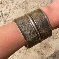 Wide Antique Burmese Silver Cuff