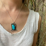 Interesting Turquoise & Sterling Pendant