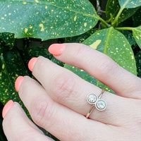 Infinite White Enamel & Diamond Ring