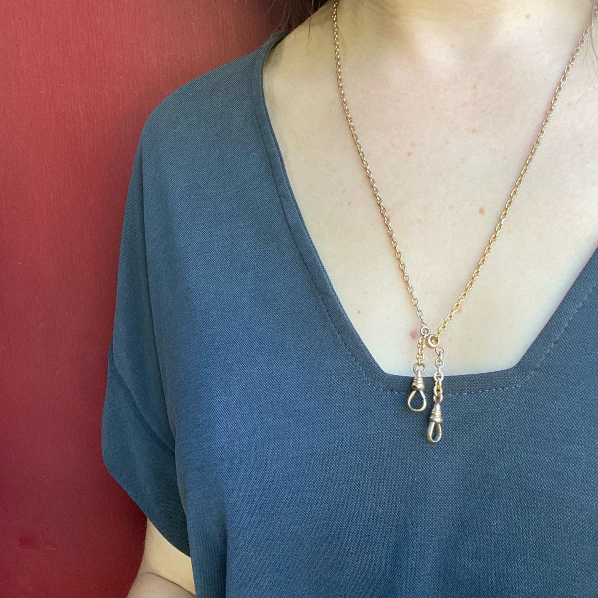 Vintage Cable Chain with Free-Moving Drop by Ancient Influences