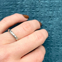 Sturdy Diamond & Platinum Vintage Wedding Band