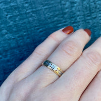 Hearts & Flowers Two Tone Romantic Wreath Band