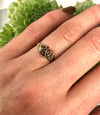 Georgian Acrostic Ring Regard Hands Holding a Pansy
