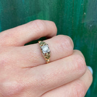 Charming 1930s Two Tone Diamond Engagement Ring