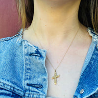 Jaunty Gold Cross with Applied Details