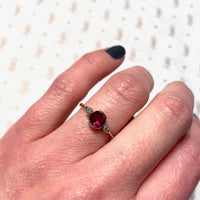 Simply Pretty Ruby and Diamond Engagement Ring
