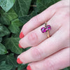 Star Facet Garnet 19thc Ring