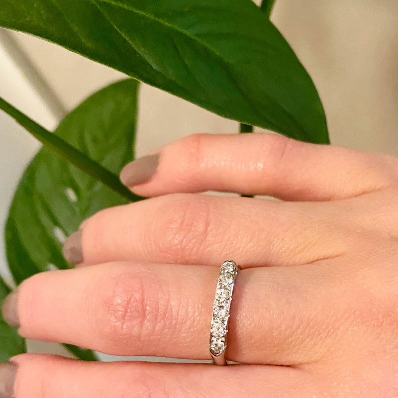 Sparkling Diamond Band in White Gold
